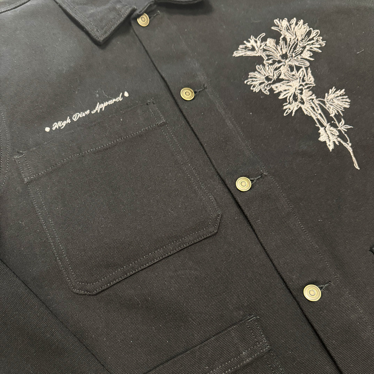 Black Canvas Chore Jacket