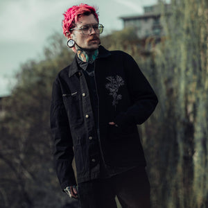 Black Canvas Chore Jacket