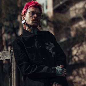 Black Canvas Chore Jacket