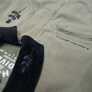 Chaqueta de lona gruesa con bolsillo de tigre