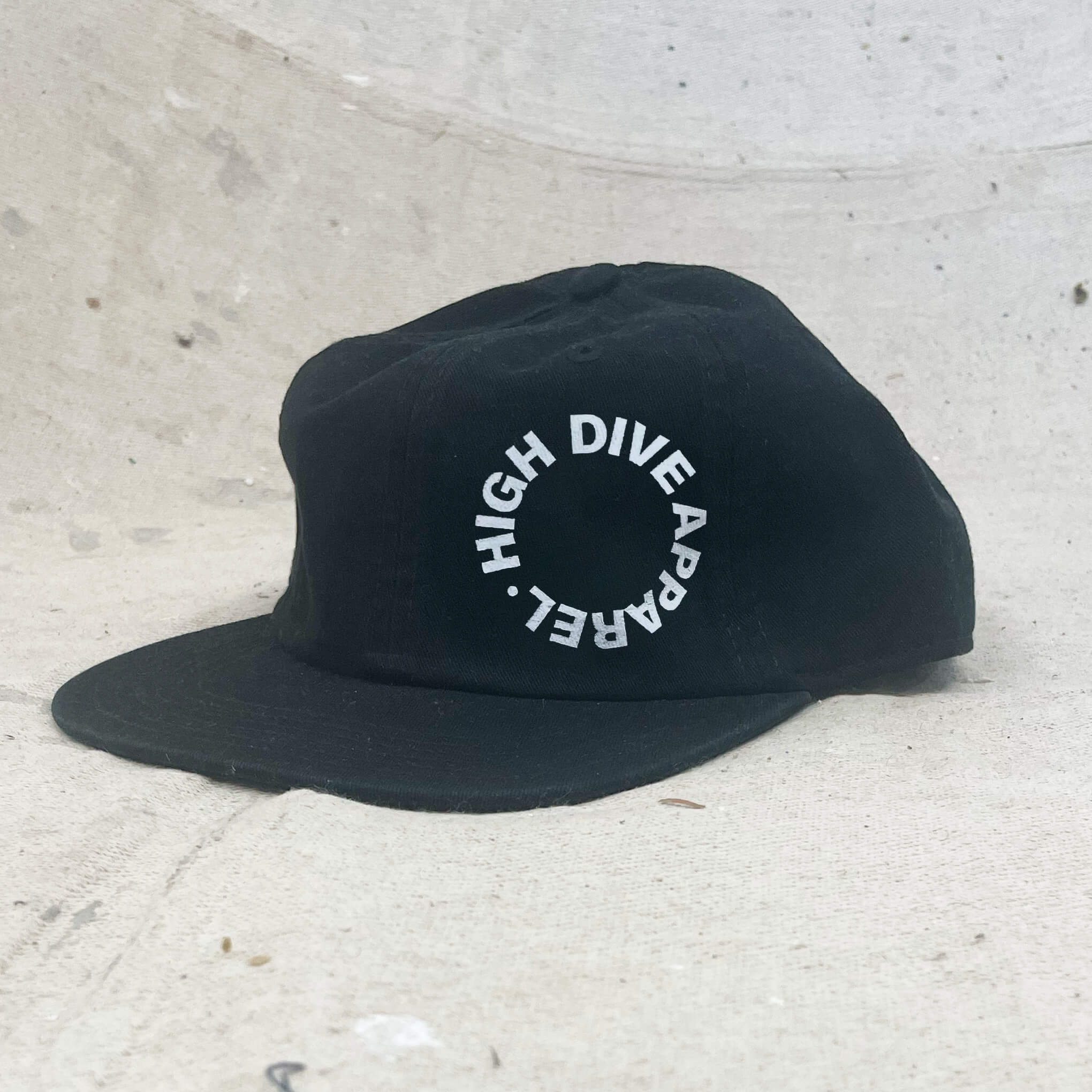 Black Circle Logo Cap High Dive Apparel