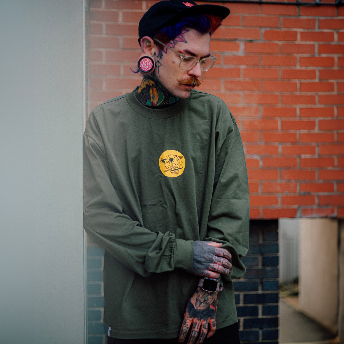 Camiseta de manga larga con estampado de leopardo