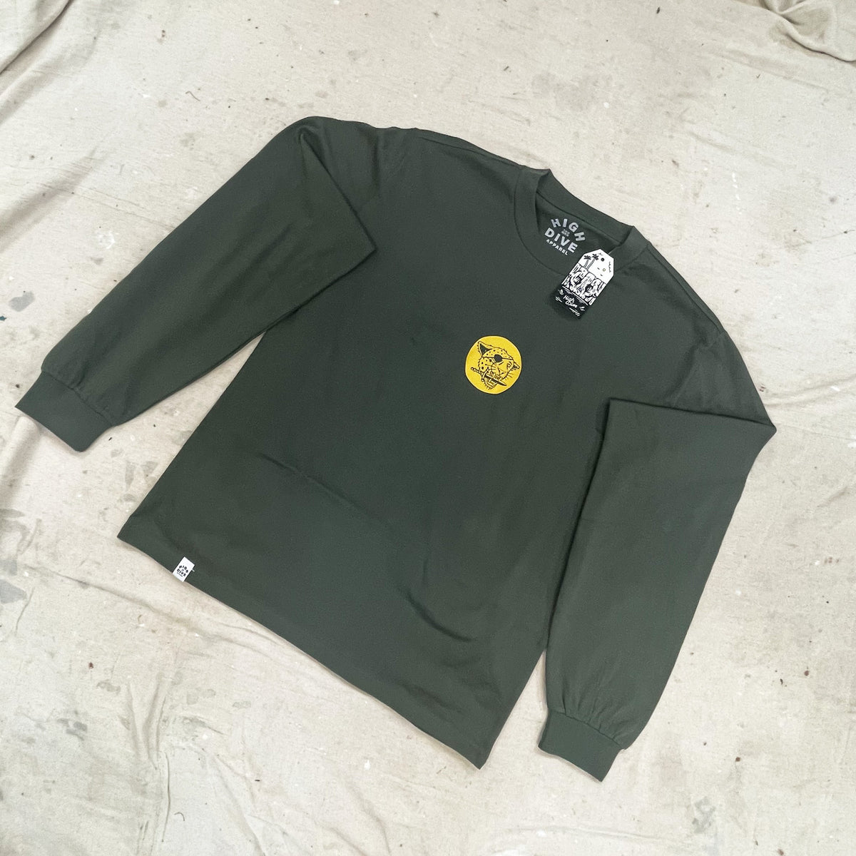 Camiseta de manga larga con estampado de leopardo