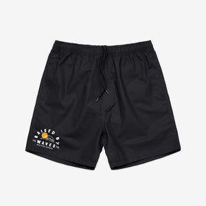 Pantalones cortos de playa negros Raised By Waves