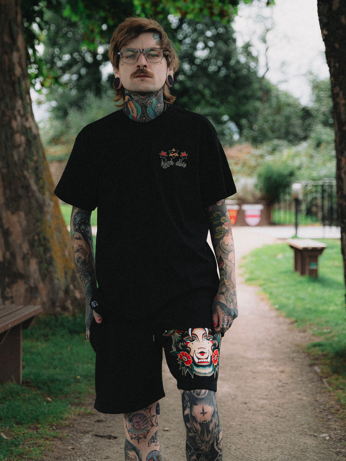 Veil Of Fury Black Relax Track Shorts
