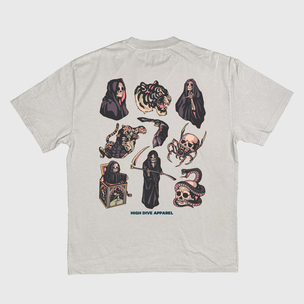 Reaper Flash Heavy Tee Faded Bone