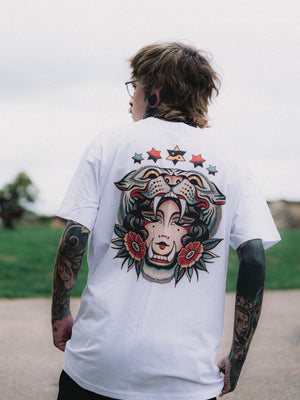 Queen Of Beasts White Tee