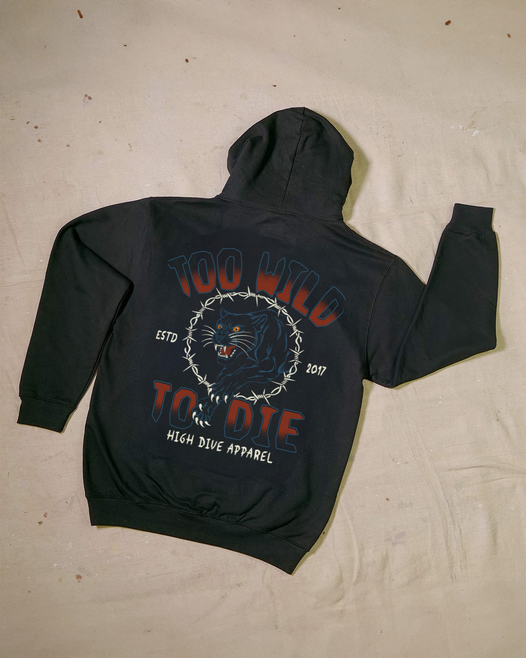 Too Wild To Die Black Hoody