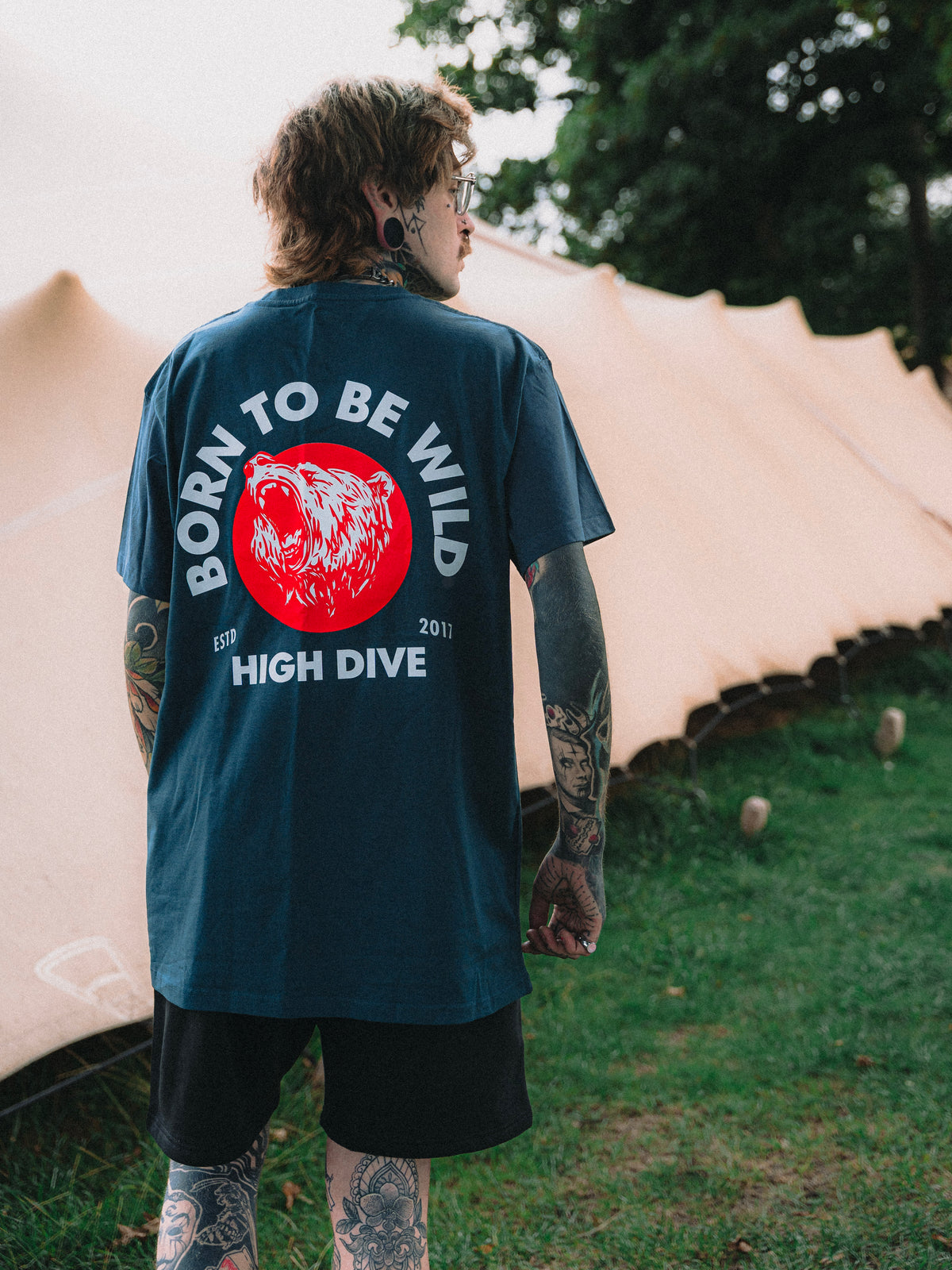 Born To Be Wild Petrol Blue Tee