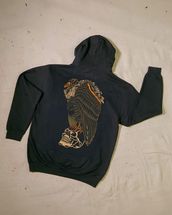 Sitting Vulture Black Hoody