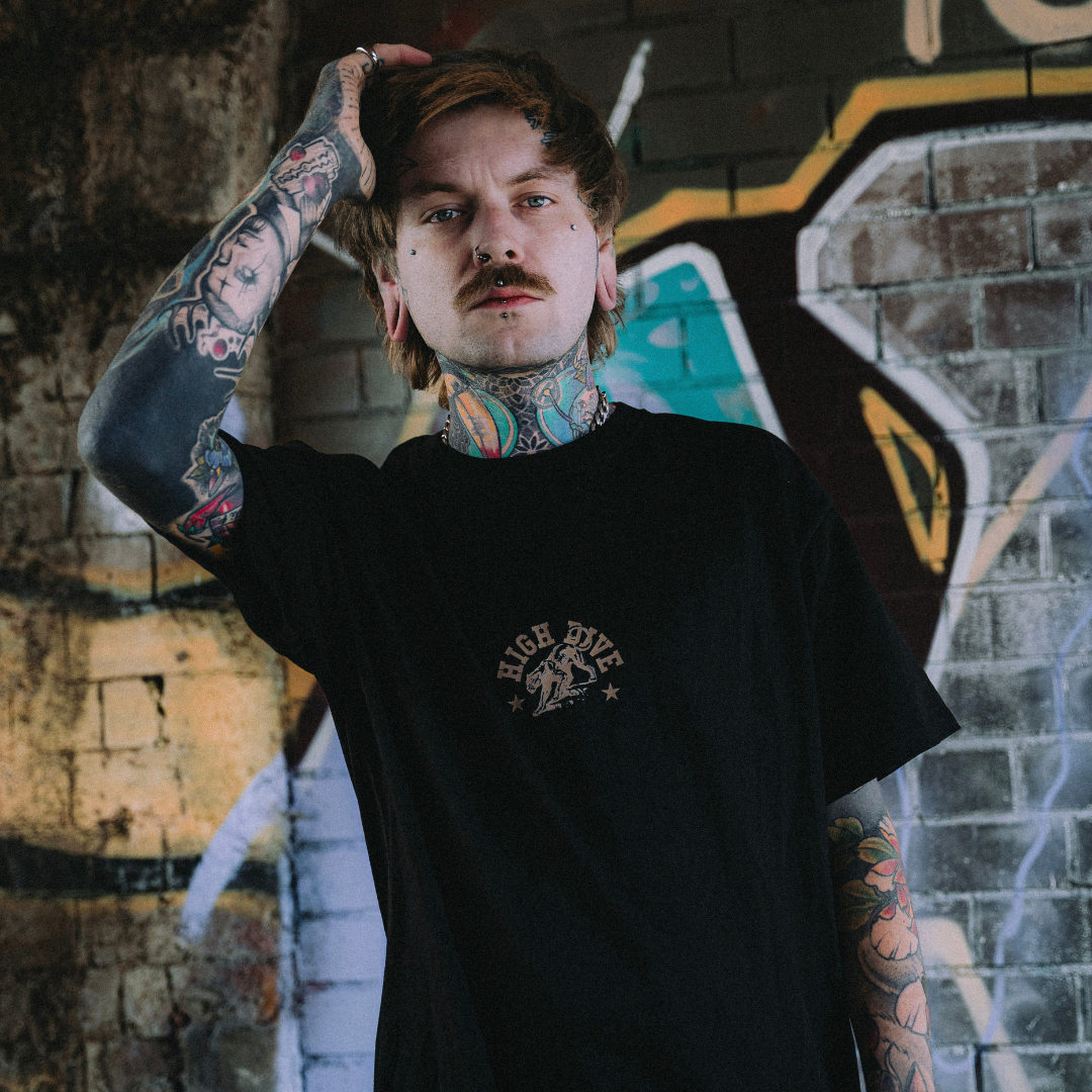 Panther Black Oversized Tee