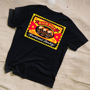 3 Skulls Black T-Shirt