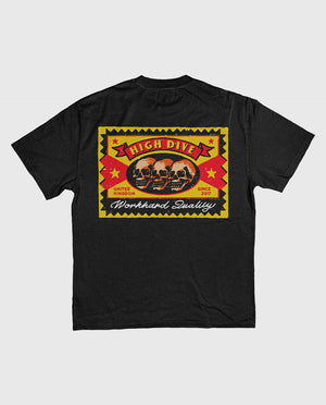 3 Skull Heavy Tee Faded Black