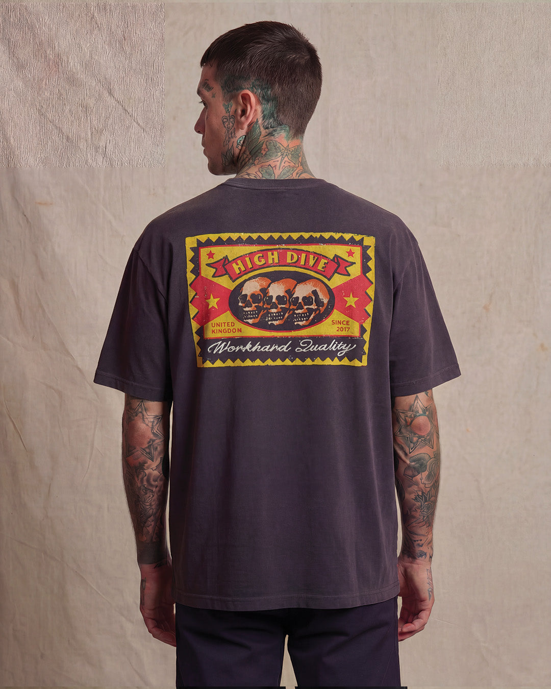 3 Skull Heavy Tee Faded Black