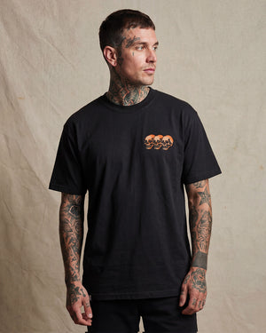 3 Skull Heavy Tee Faded Black