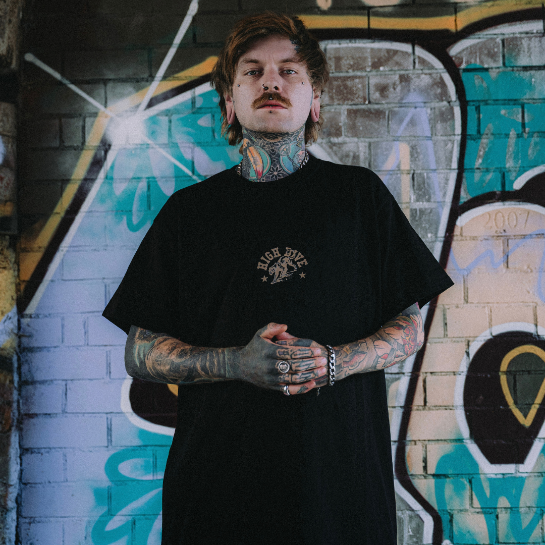 Panther Black Oversized Tee