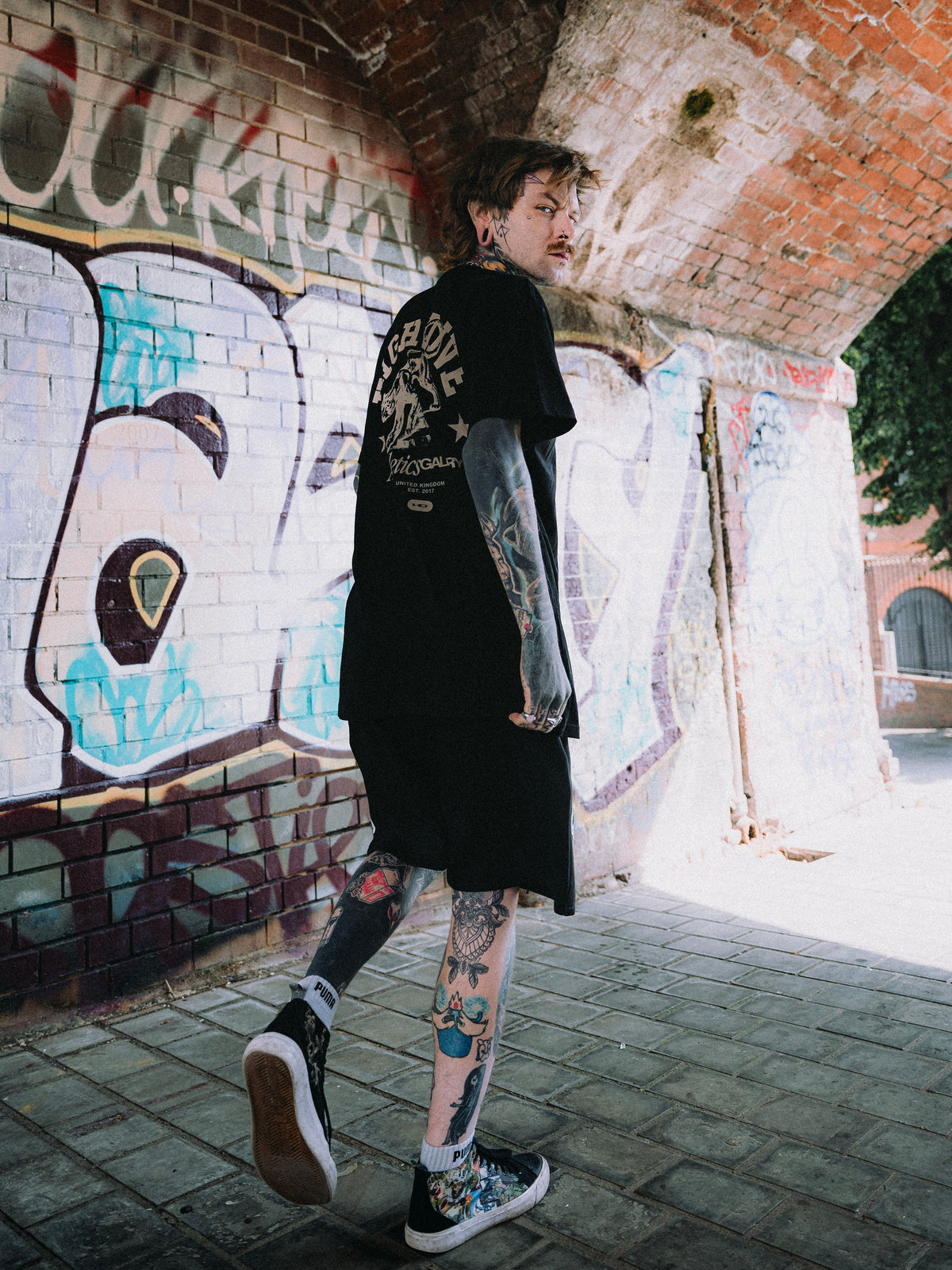 Panther Black Oversized Tee