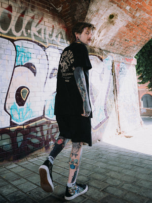 Panther Black Oversized Tee