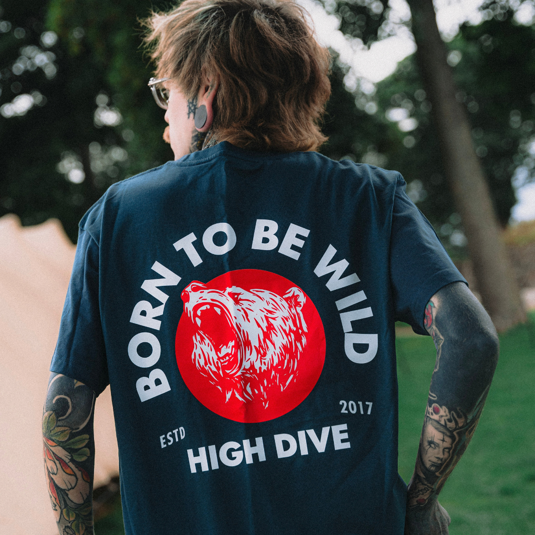 Born To Be Wild Petrol Blue Tee