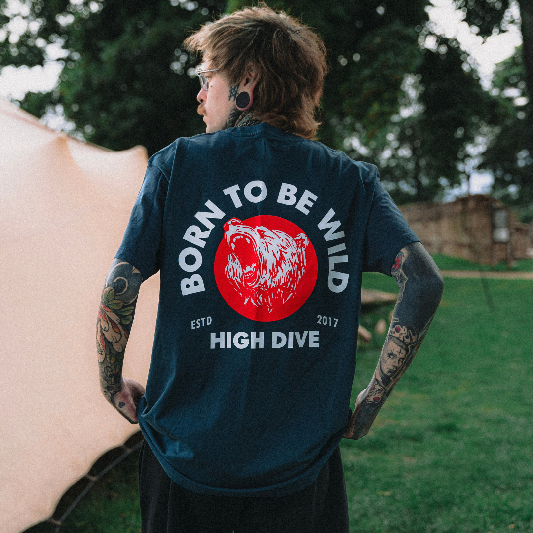 Born To Be Wild Petrol Blue Tee