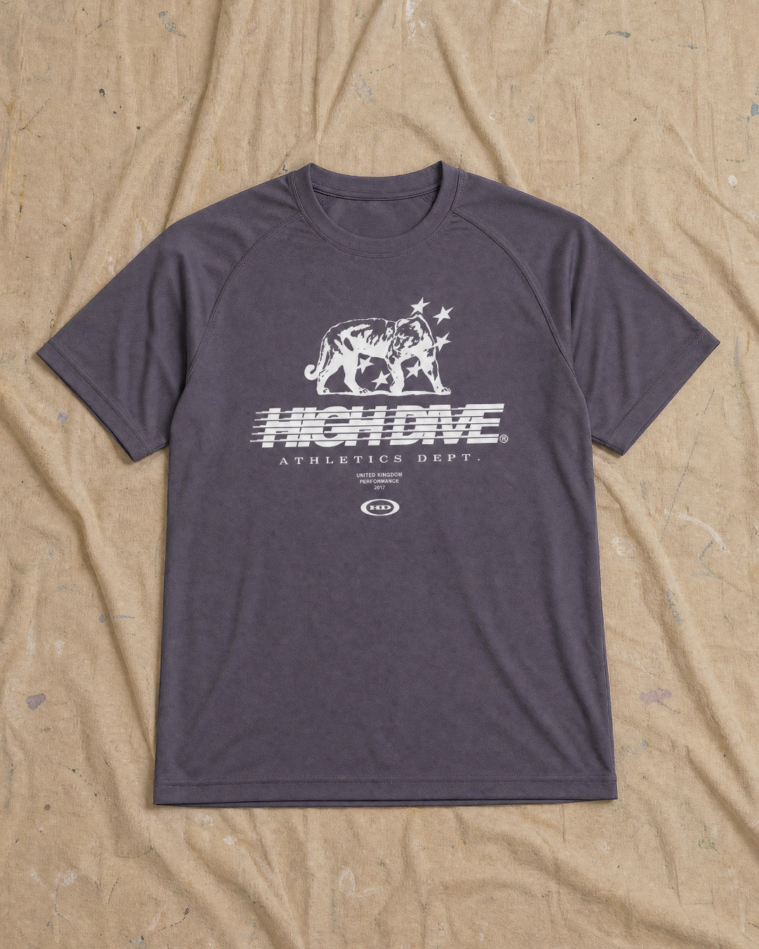 Athletic Dept Front Print Grey Active Tee