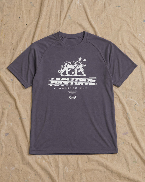Athletic Dept Front Print Grey Active Tee