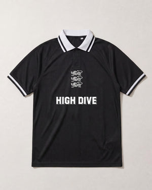 Three Lions Black Football Tee Limited Edition