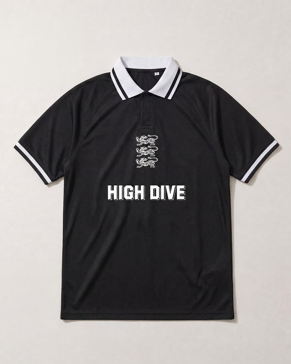 Three Lions Black Football Tee Limited Edition