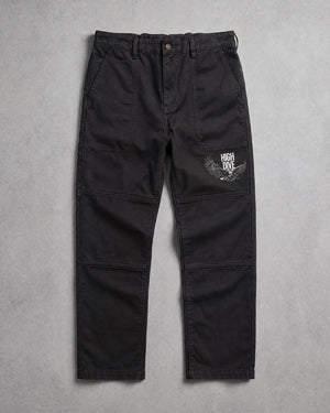 Bold Eagle Black Canvas Carpenter Trousers
