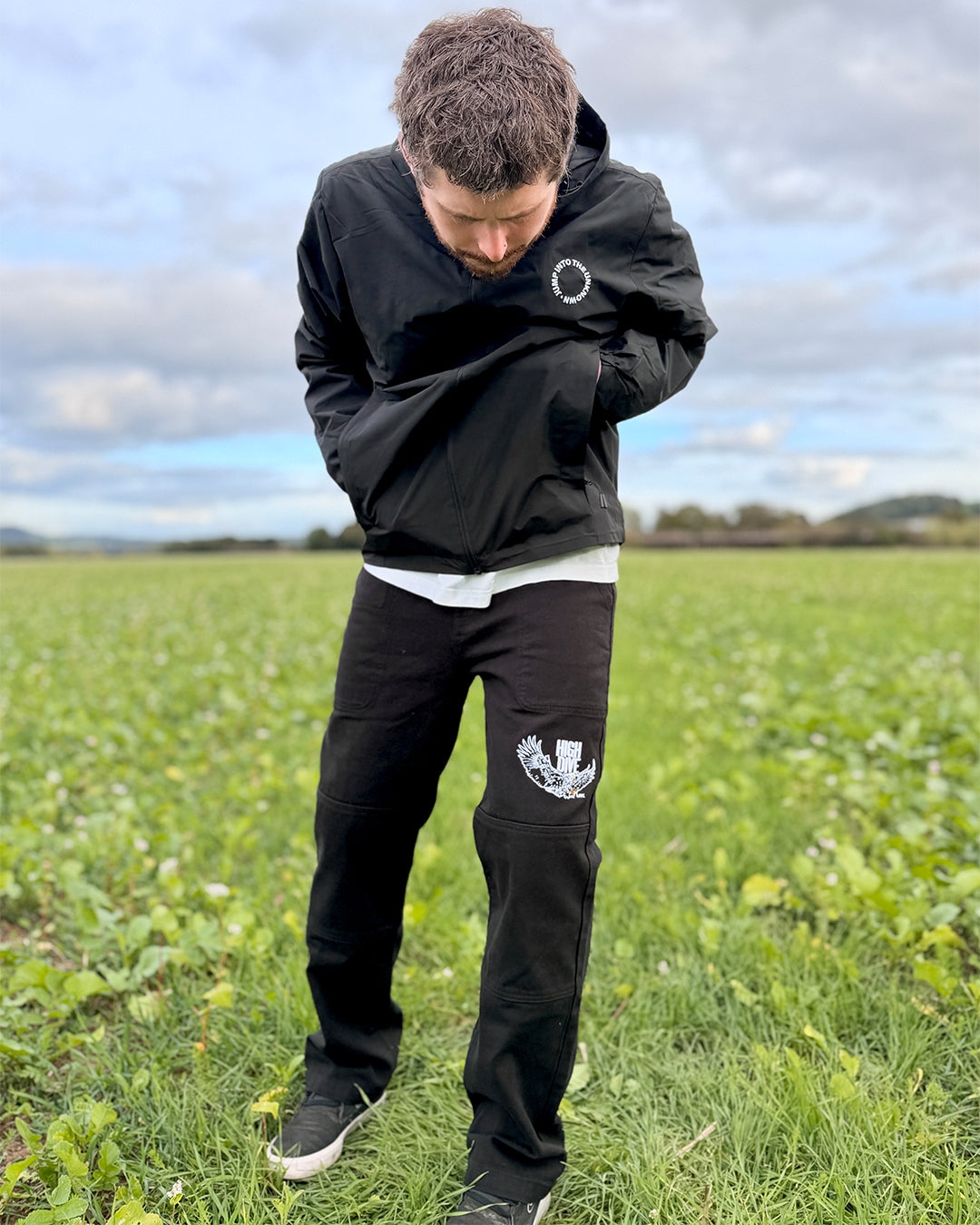 Bold Eagle Black Canvas Carpenter Trousers