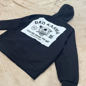Bad Luck Canvas Hooded Bomber Jacket