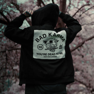 Bad Luck Canvas Hooded Bomber Jacket