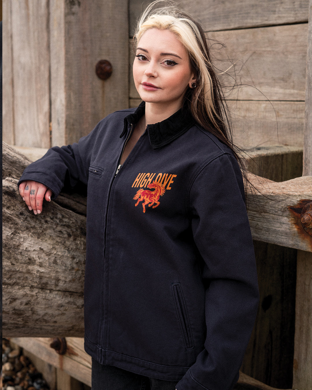 Born To Lose Navy Canvas Jacket
