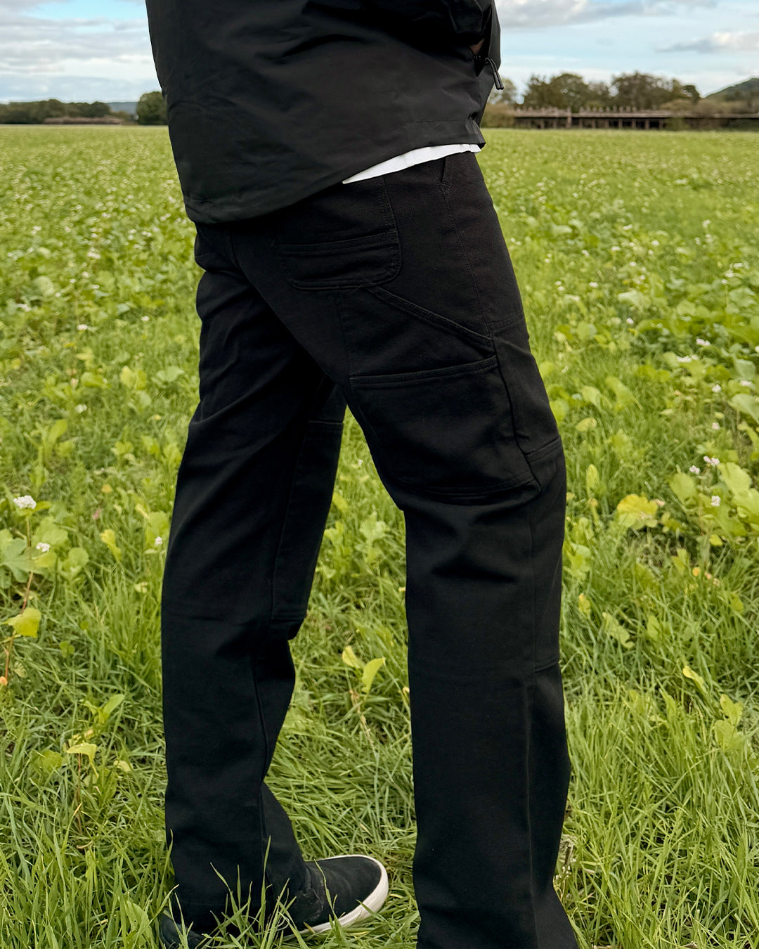 Bold Eagle Black Canvas Carpenter Trousers