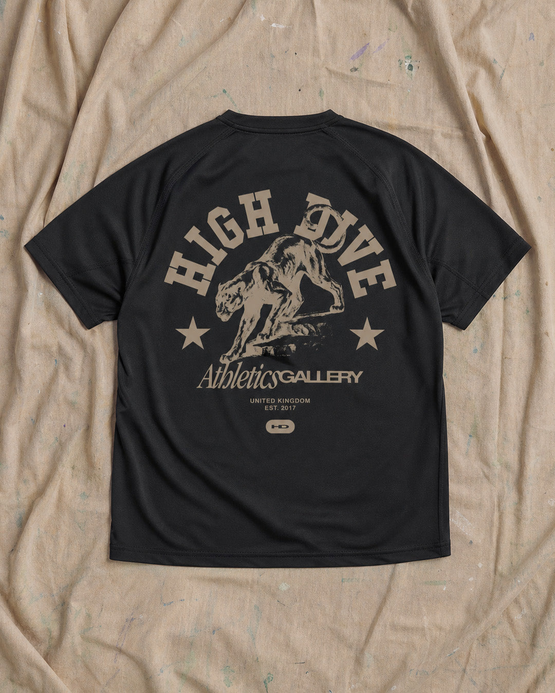 College Panther Black Active Tee