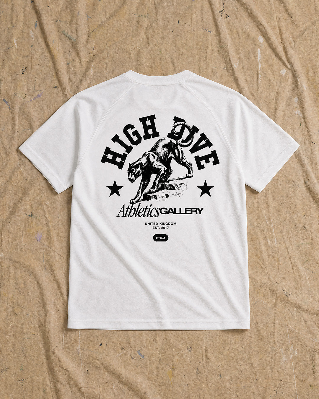 College Panther White Active Tee