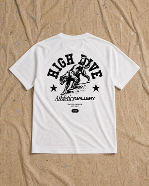 College Panther White Active Tee