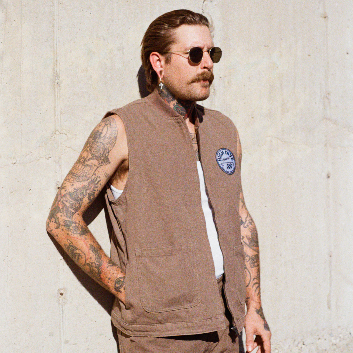 Brown Canvas Vest