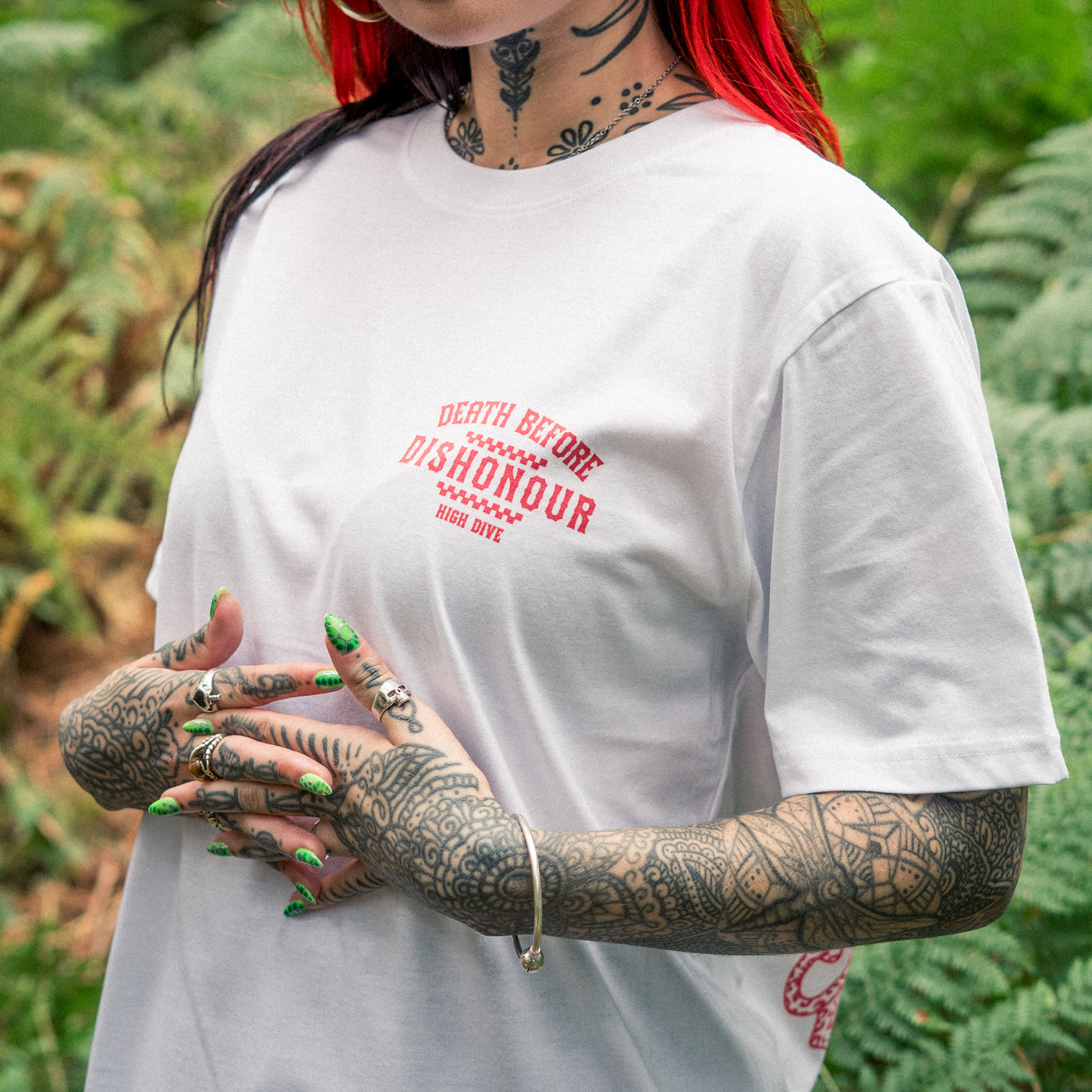 Death Before Dishonour White Tee