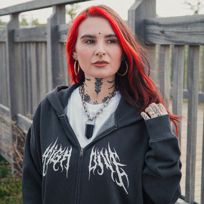 Metal Faded Zipped Hoody