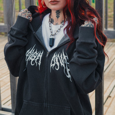 Metal Faded Zipped Hoody