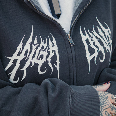 Metal Faded Zipped Hoody