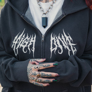 Metal Faded Zipped Hoody