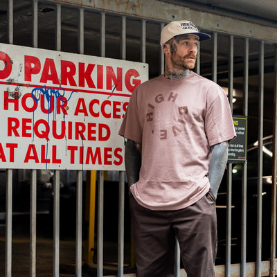 Heavy Faded Hazy Pink Tee