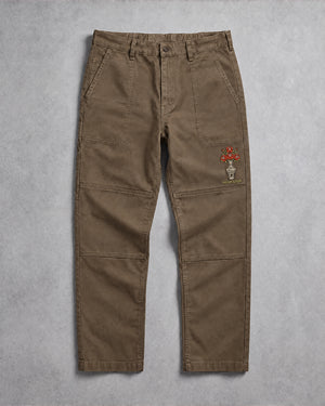 Feel Something Brown Canvas Carpenter Trousers