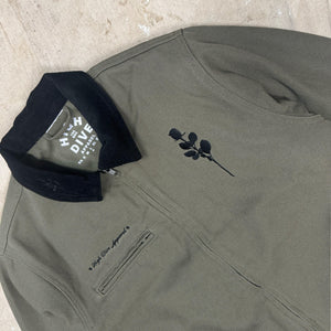 Army Green Cord Collar Jacket