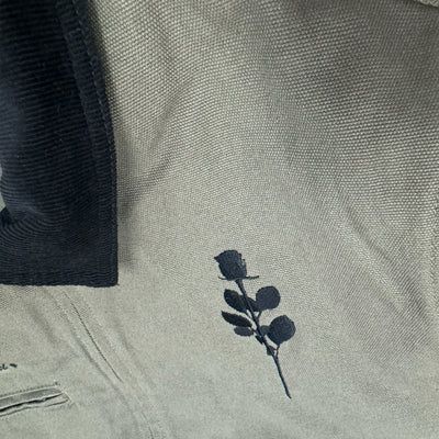 Army Green Cord Collar Jacket