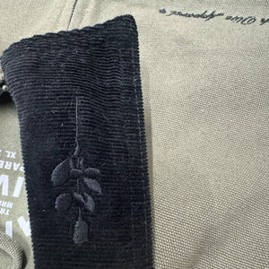 Army Green Cord Collar Jacket