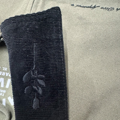 Army Green Cord Collar Jacket