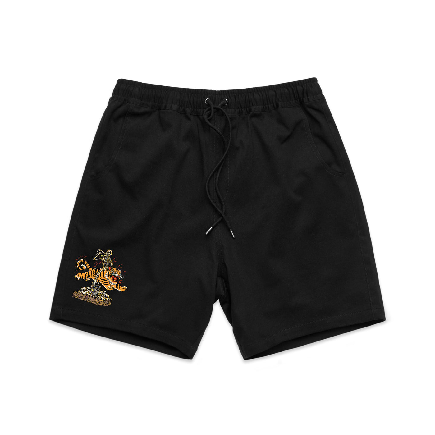 Here For The Ride Black Walk Shorts